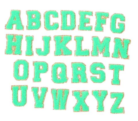 Lime Letter Patches