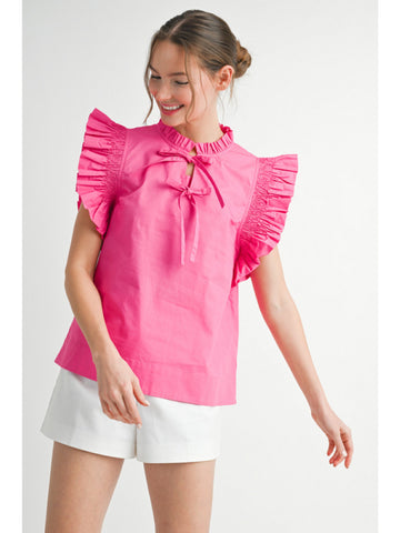 Detailed Poplin Top