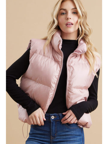 Puff Vest Pearl Pink