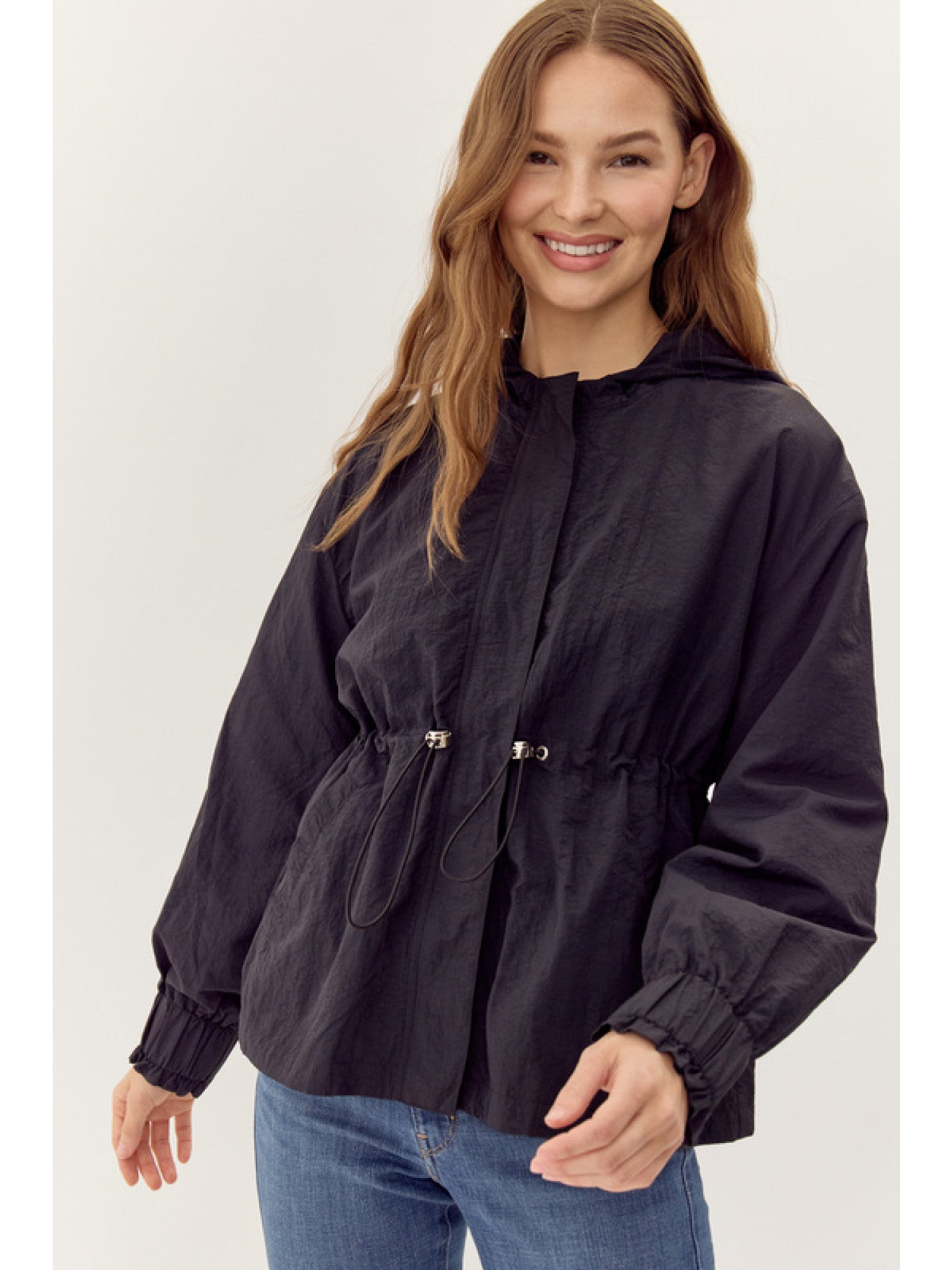 Hooded Windbreaker Navy