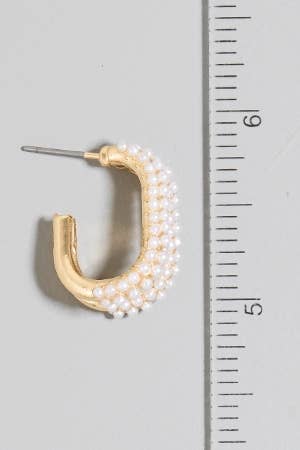 Pearl Pave Hoop