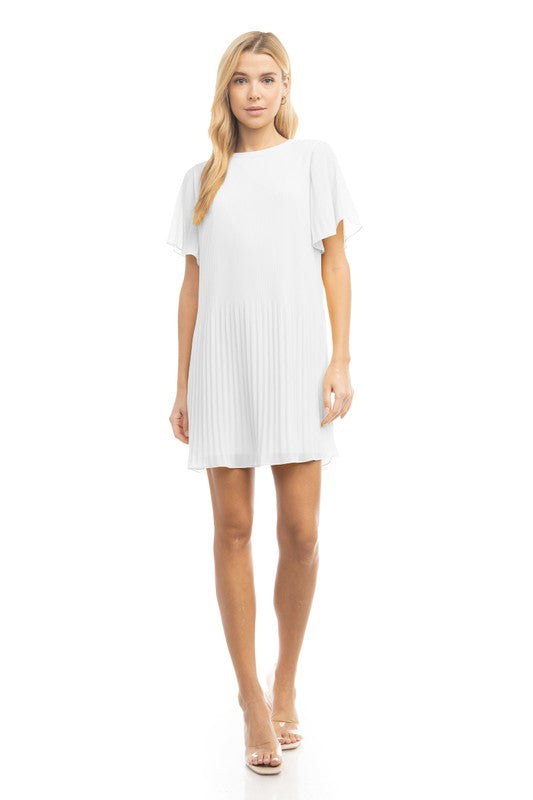 Pleated Mini White