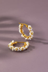 Seed Bead Flowers White
