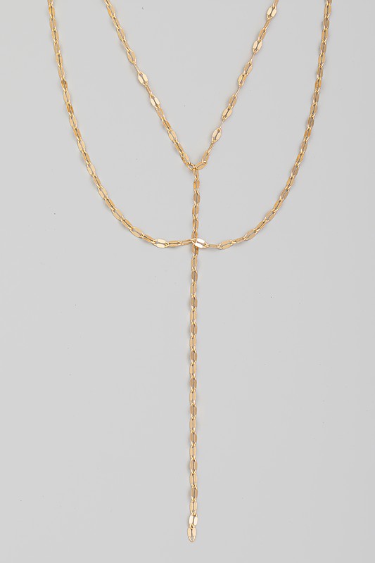 Layered Chain Y Necklace