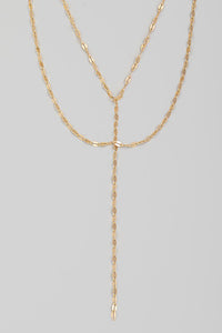 Layered Chain Y Necklace