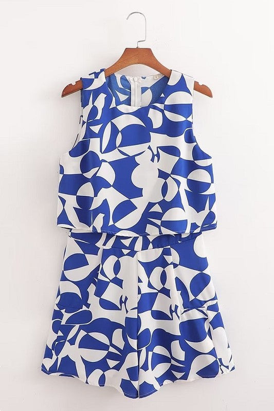 Geo Print Romper