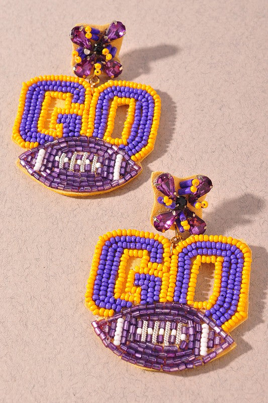 Go Football Earrings YLPRL