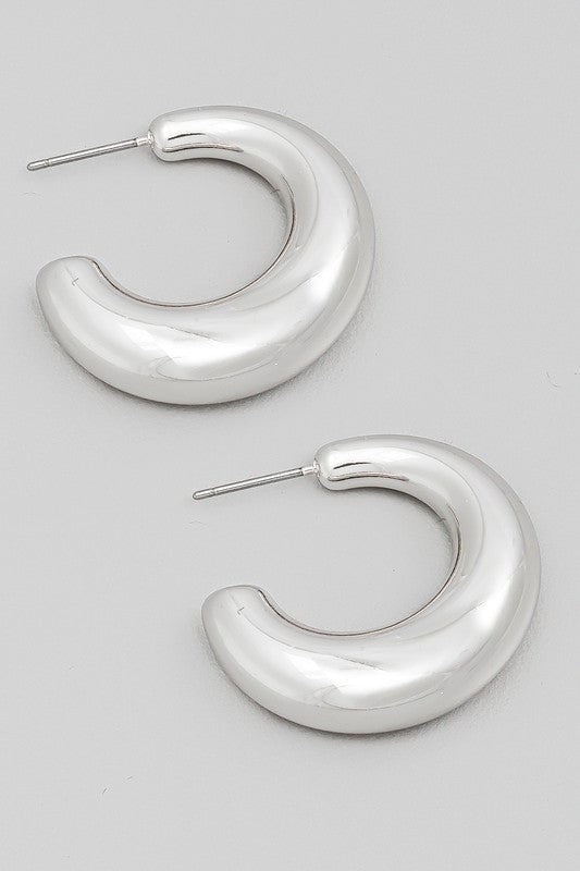 Metallic Hoop Silver