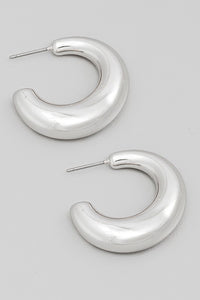Metallic Hoop Silver