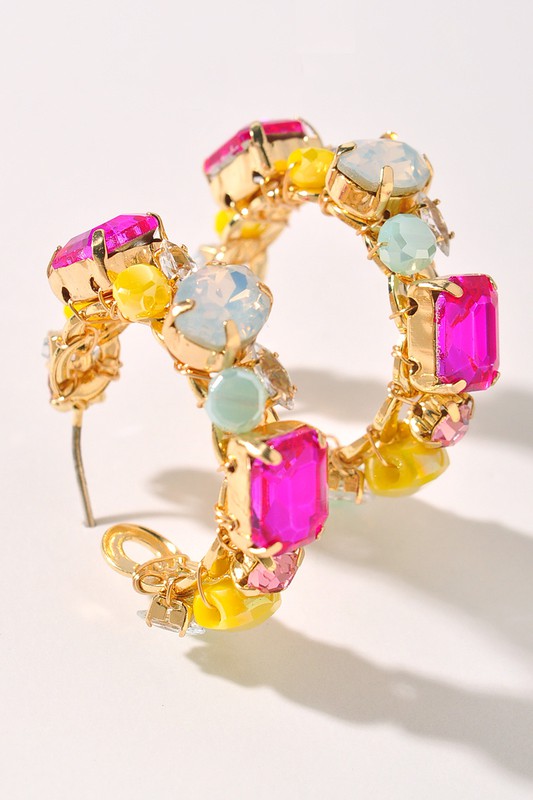 Crystal Edge Hoop