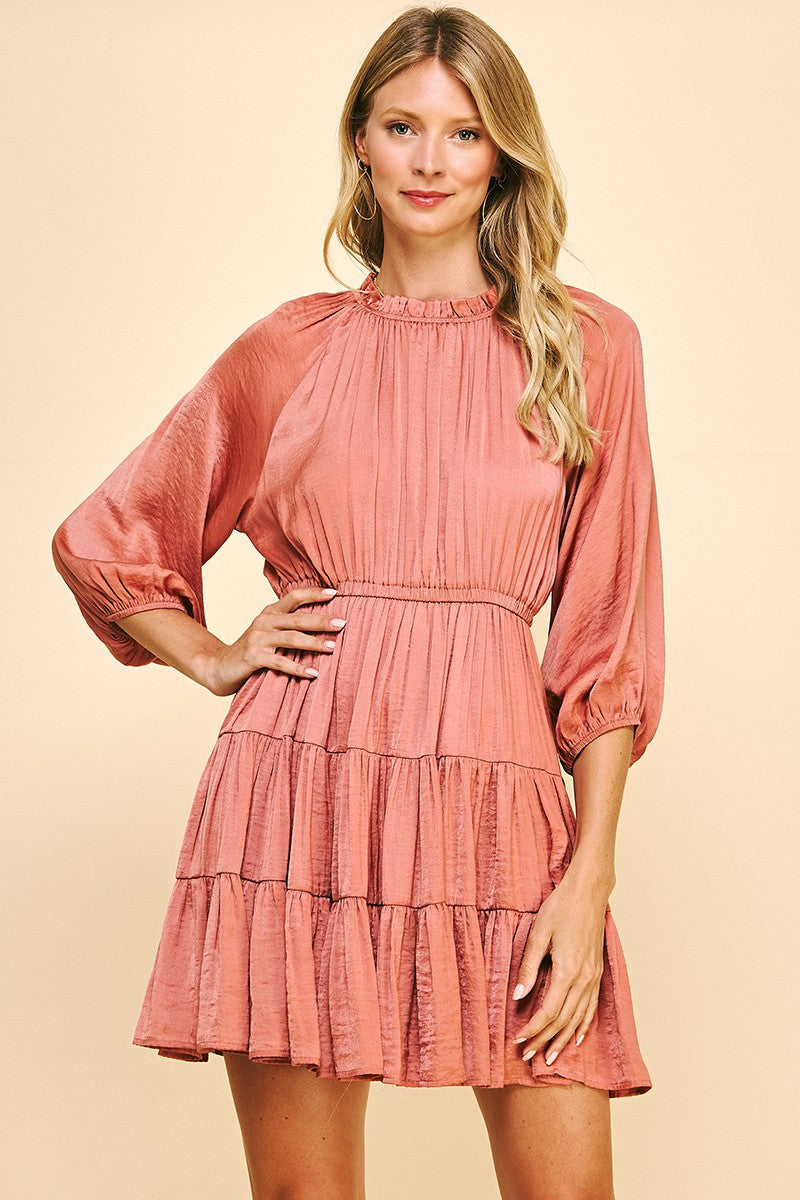 Tiered Satin Mini