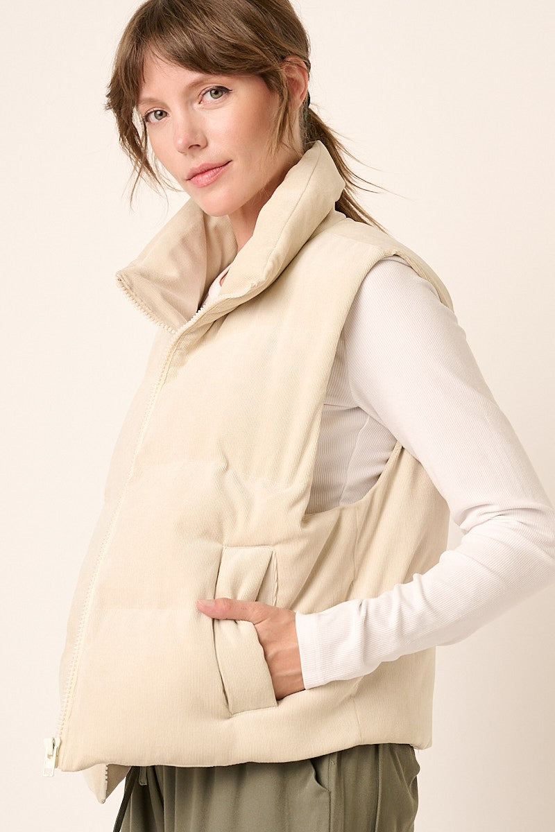 Corduroy Puffer Vest