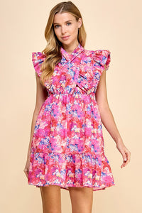 Floral Printed Dress Pink