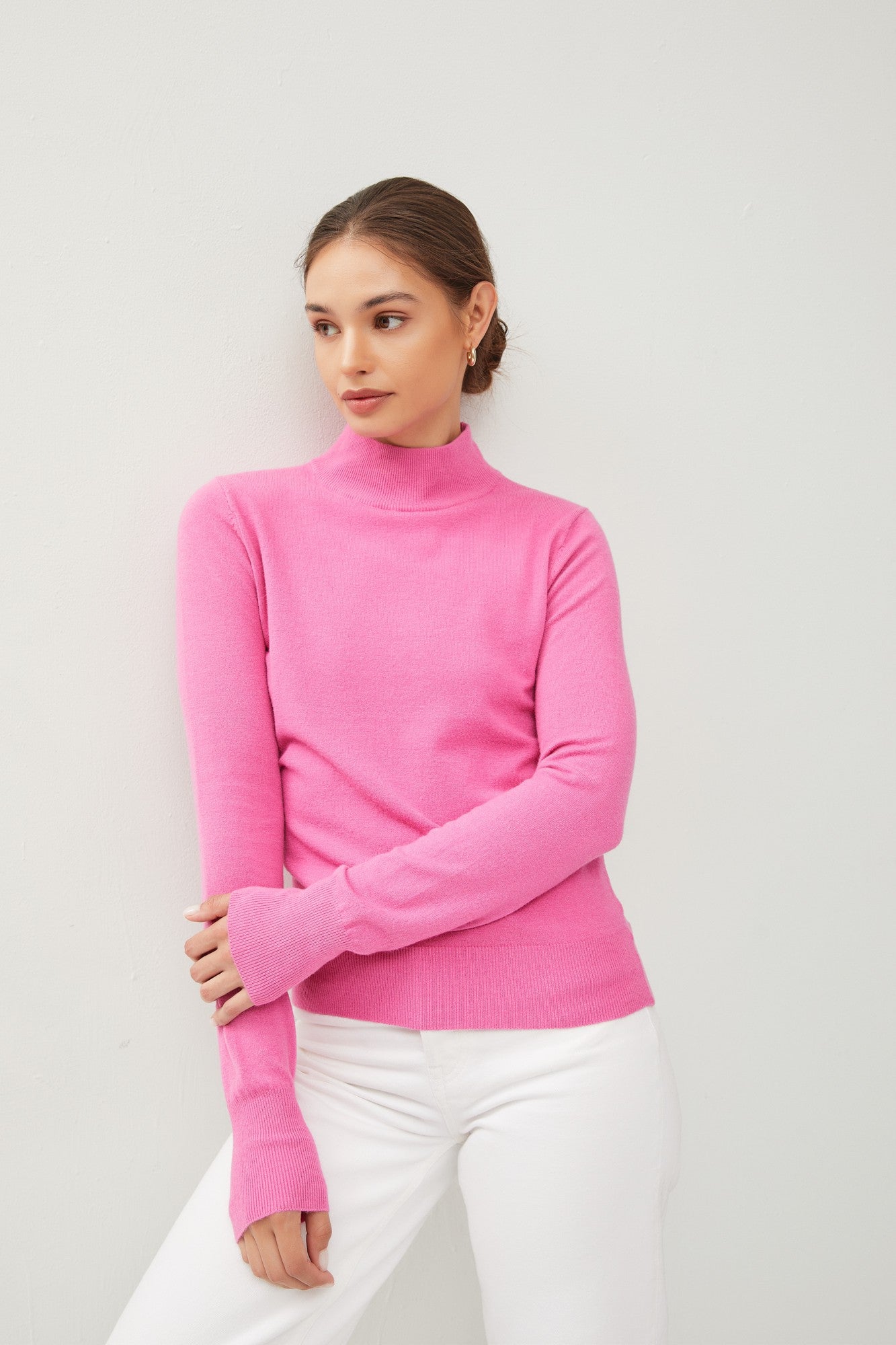 Mockneck Sweater Pink