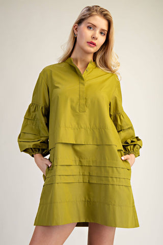 Pintuck Mini Chartreuse