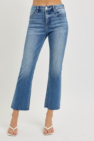 High Rise Crop Straight