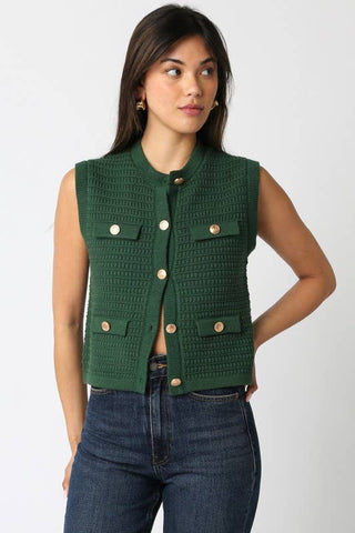 Selena Button Knit Top