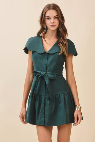 Scalloped Collar Dress