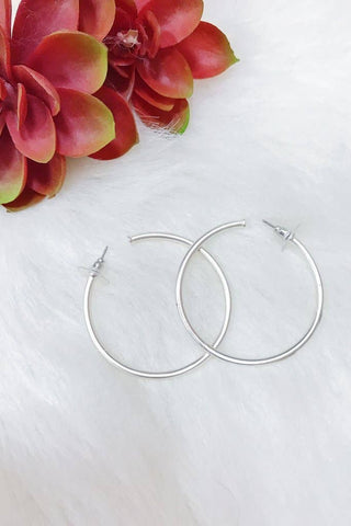 Silver Slim Hoop