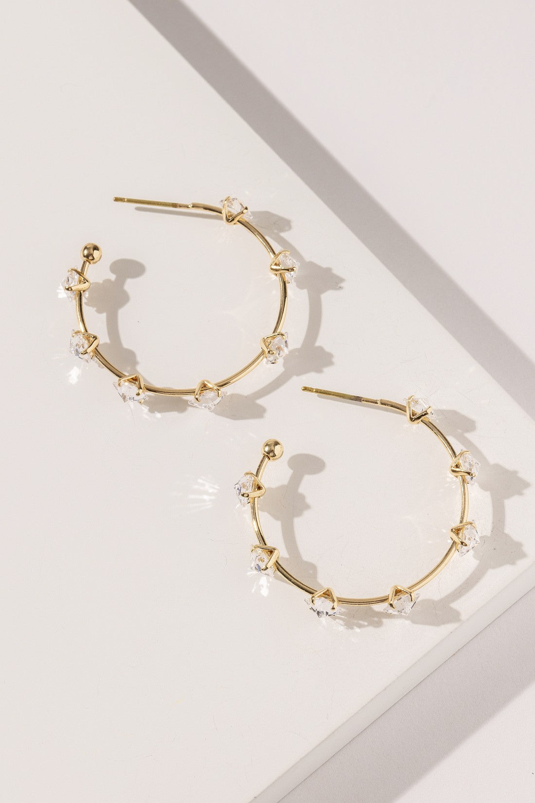 Cubic Zirconia Hoop Earrings GCL