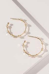 Cubic Zirconia Hoop Earrings GCL
