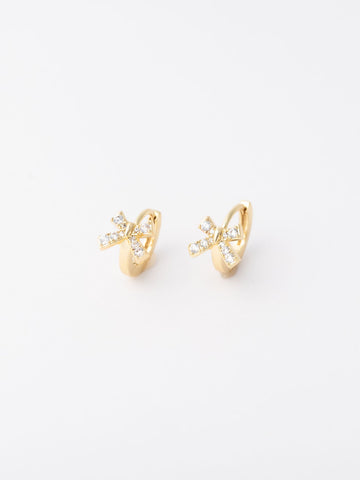 Joelle Bow Huggie Earrings
