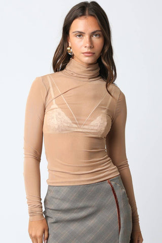 Nude Mesh Top