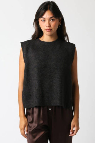 Kristin Knit Vest Charcoal