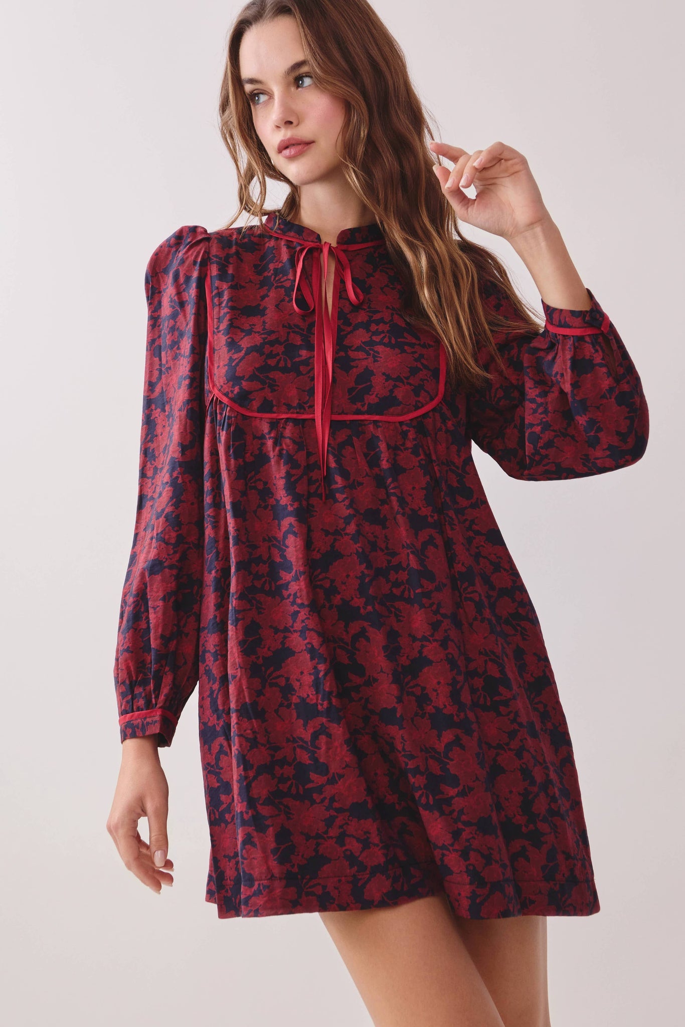 Floral Print Babydoll Dress