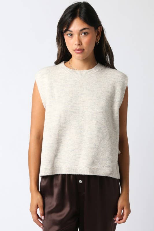 Kristin Knit Vest Oatmeal