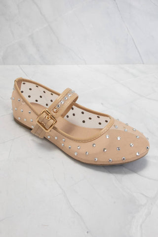 Rhinestone Mesh Mary Janes