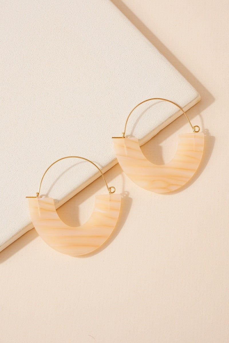 Marbled Acetate Hoop Ivory