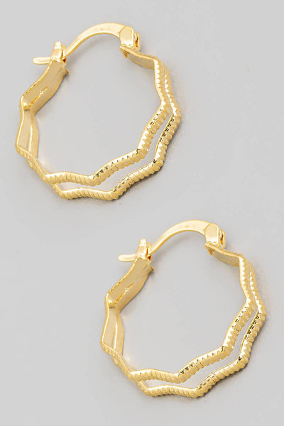 Wavy Gold Hoop