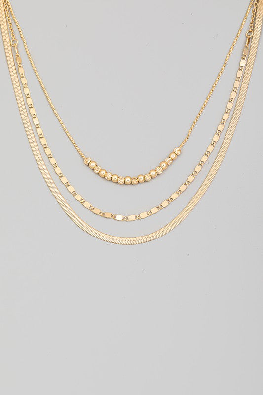 Layered Assorted Snake Chain Necklace