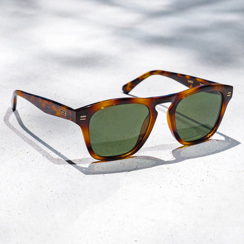 Dash Sunglasses — Whiskey Frame/Smoke Green Lens