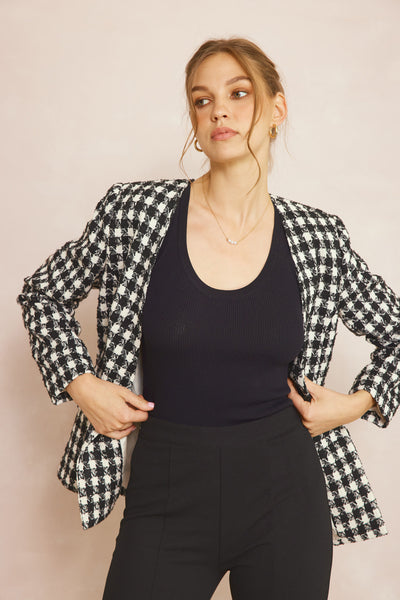 Houndstooth Blazer