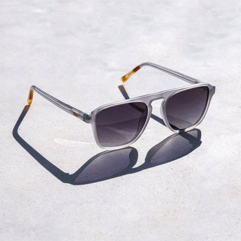 Emerson Sunglasses — Moonrock Grey / Black Gradient Lens