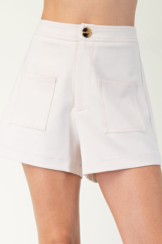 High Waisted Shorts Cream