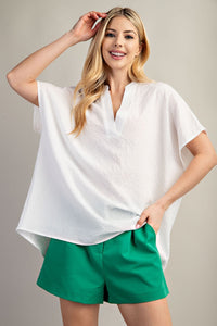 Oversize Tunic Top White