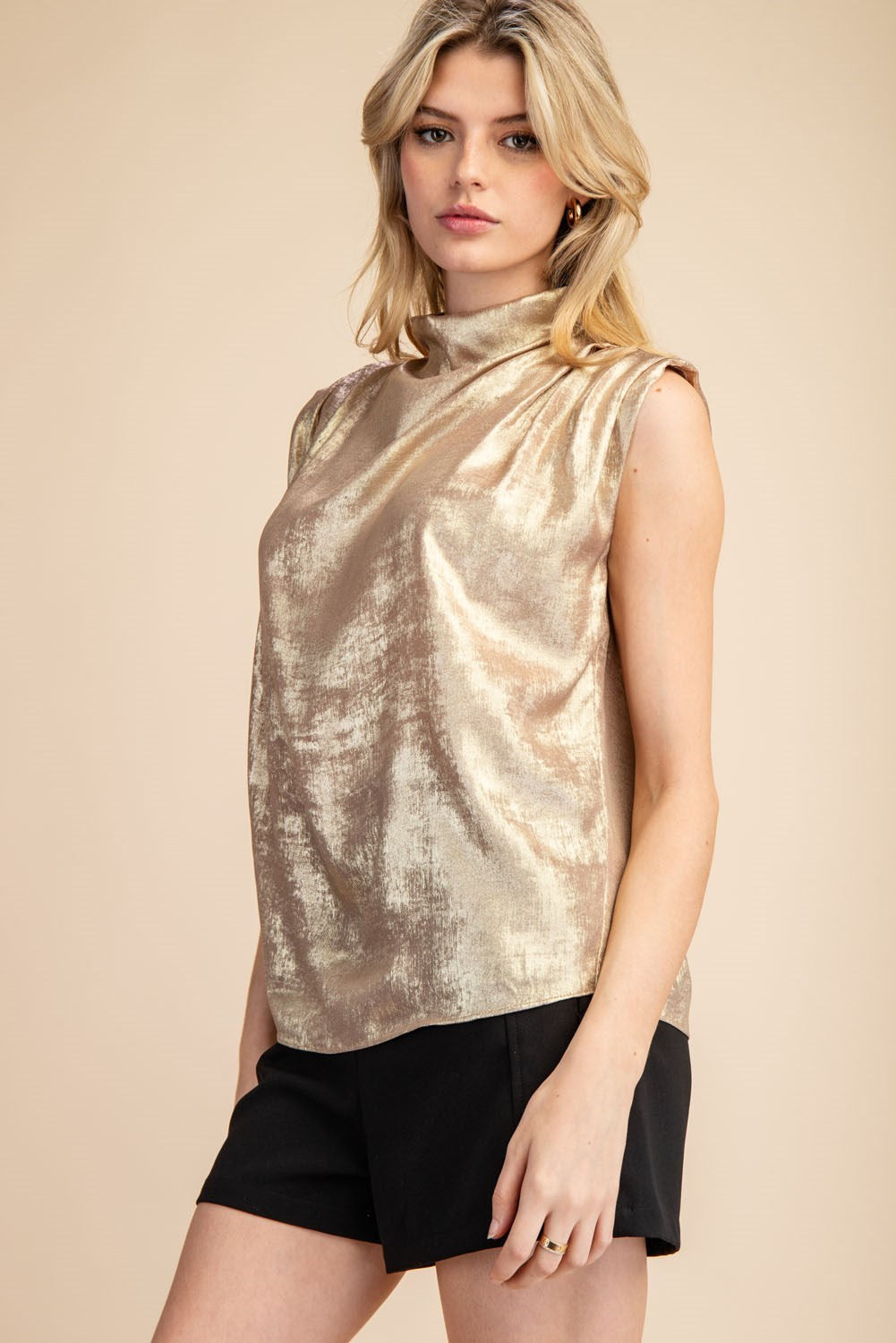 Cowl Neck Sleeveless Top