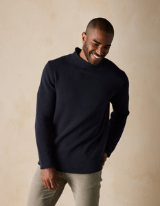 Roll Neck Sweater — Navy