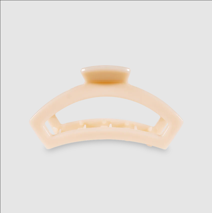 Almond Beige Teleties Open Clip Medium