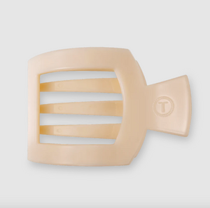 Almond Beige Large Flat Square Clip