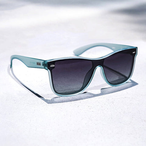 Zane Sunglasses — Frosted Sky / Gradient Grey Sky Lens