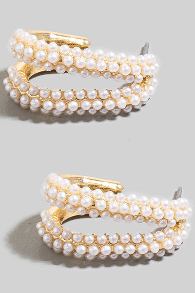 Pearl Pave Hoop