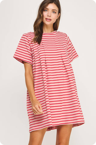 Striped Pleated Mini