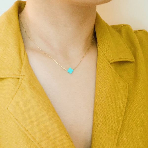 Cross Necklace Blue