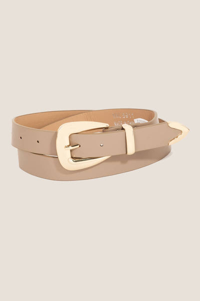 Khaki Leather Belt