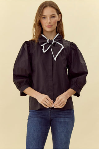 Solid Tie Top Black