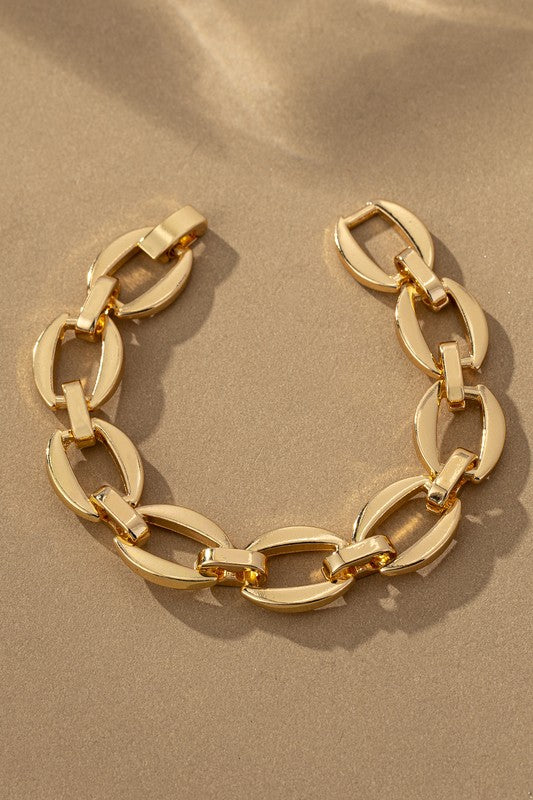 Brass Chunky Link Bracelet